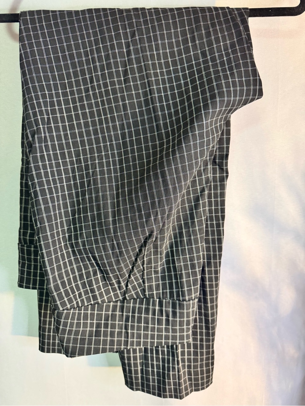 Alfani Black Windowpane Skinny Pants